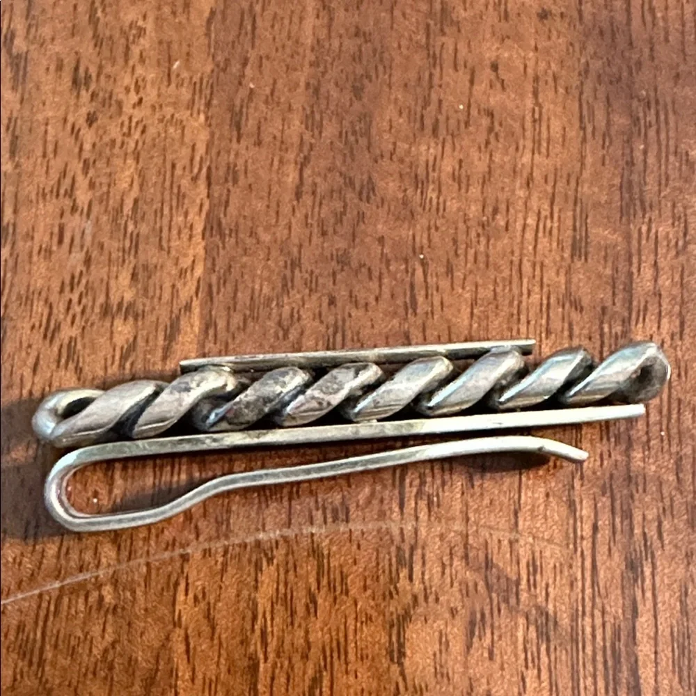 Vintage‎ Gold Tone Heavy Slide Tie Clip